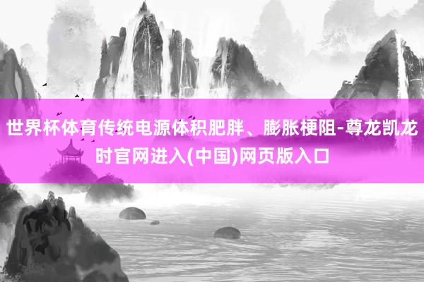世界杯体育传统电源体积肥胖、膨胀梗阻-尊龙凯龙时官网进入(中国)网页版入口
